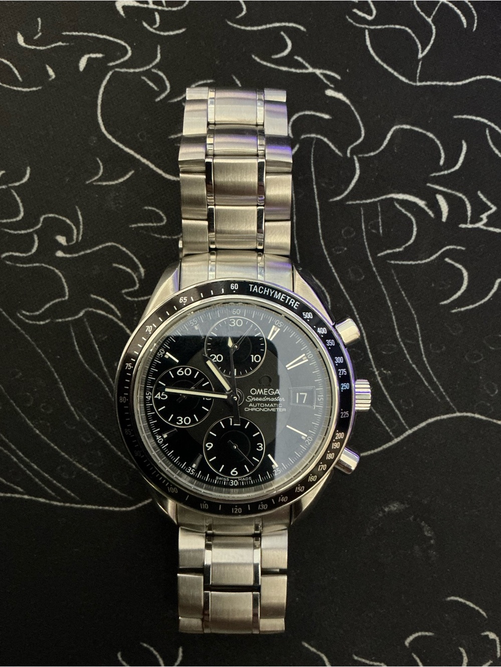 OMEGA Speedmaster Date 3210.50.00 Black Dial 40mm Chronograph Racing Watch